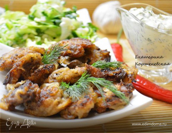 Отбивные из куриных сердечек