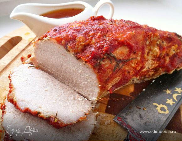 Запеченная свинина в томатной глазури Запеченная свинина в томатной глазури