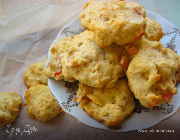 Карамельно-яблочное печенье