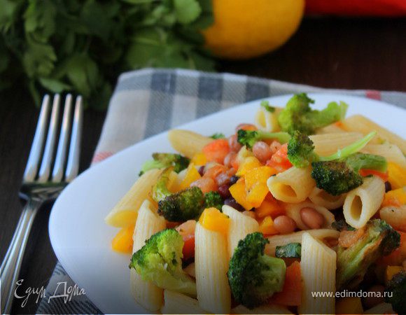 Салат из пасты с брокколи