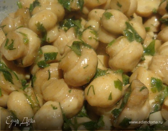 Шампиньоны в горчичном маринаде