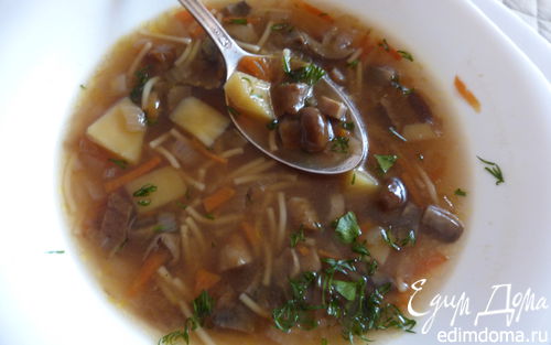 Рецепт Грибной суп из трех видов грибов