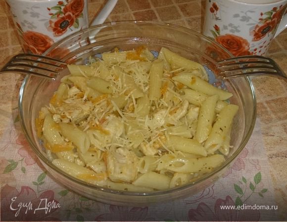Макароны с курицей и итальянскими травами