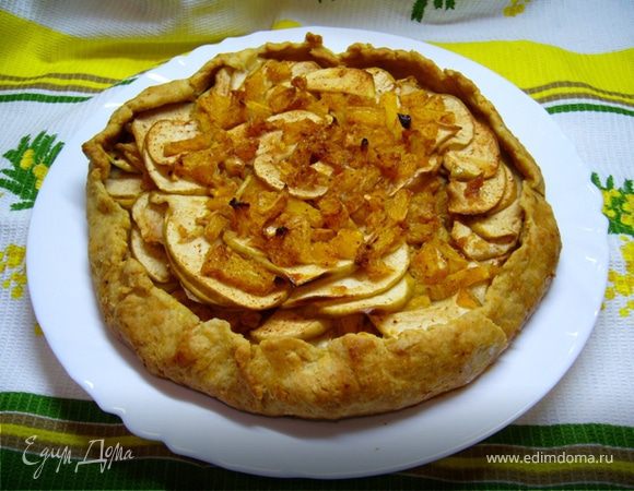 Постная галета с яблоками и апельсином Постная галета с яблоками и апельсином