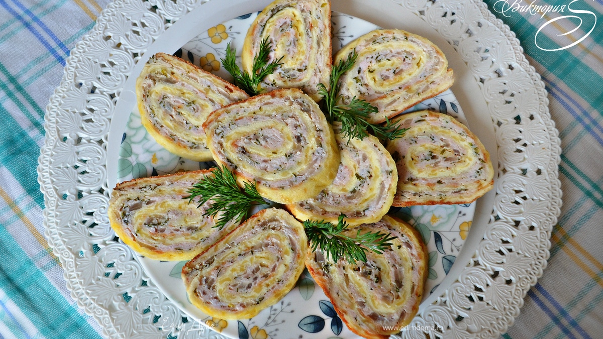 Куриный рулет к завтраку