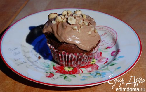 Рецепт Шоколадные капкейки со сливочно-ореховым кремом
