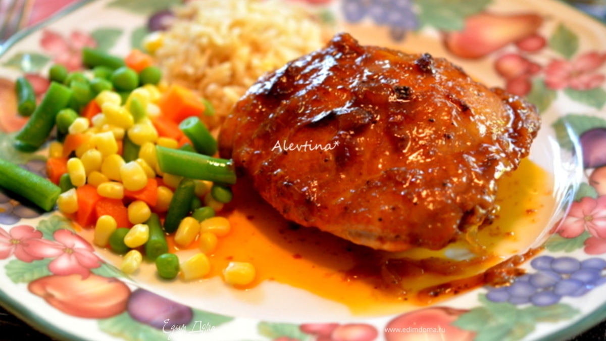 Курочка барбекю на сковороде