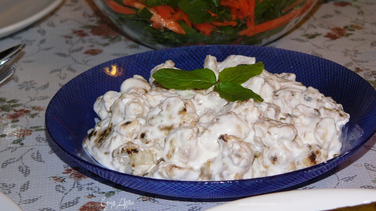 Цветная капуста с натуральным йогуртом