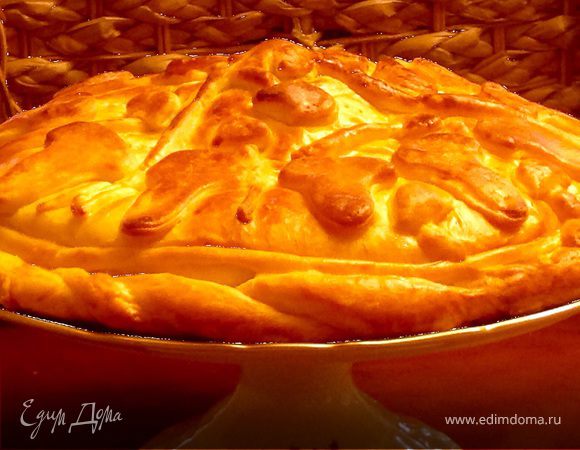 Пирог с грибами и квашеной капустой