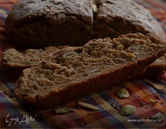 Ржаной хлеб с тыквенными и льняными семечками Ржаной хлеб с тыквенными и льняными семечками