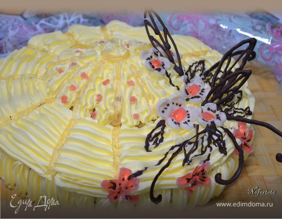 Бисквитный торт "Шляпка"