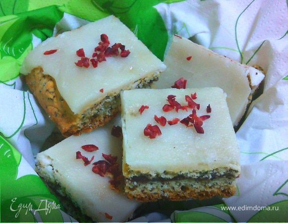 Маковые квадратики с вареньем