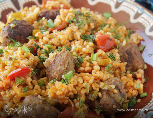 Булгур с фрикадельками Булгур с фрикадельками