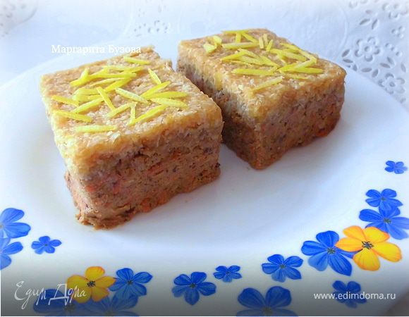 Морковно-яблочный пирог с кокосом Морковно-яблочный пирог с кокосом