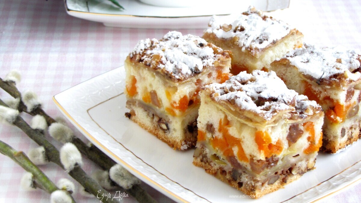 Яблочно-ореховый пирог