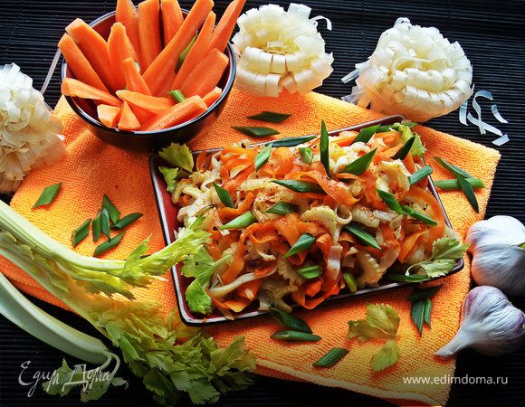 Рисовая лапша с овощами Рисовая лапша с овощами