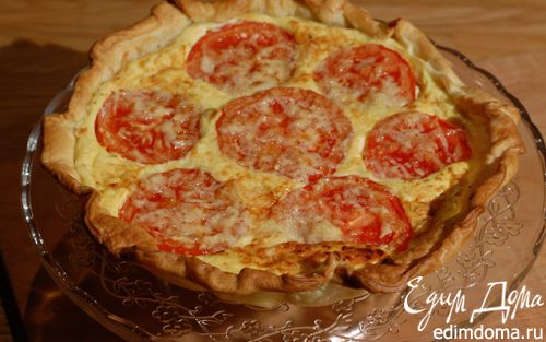 Рецепт Пирог с помидорами и творогом