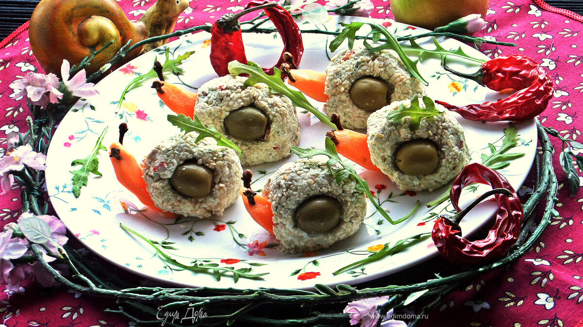 Творожные пикантные "улитки"