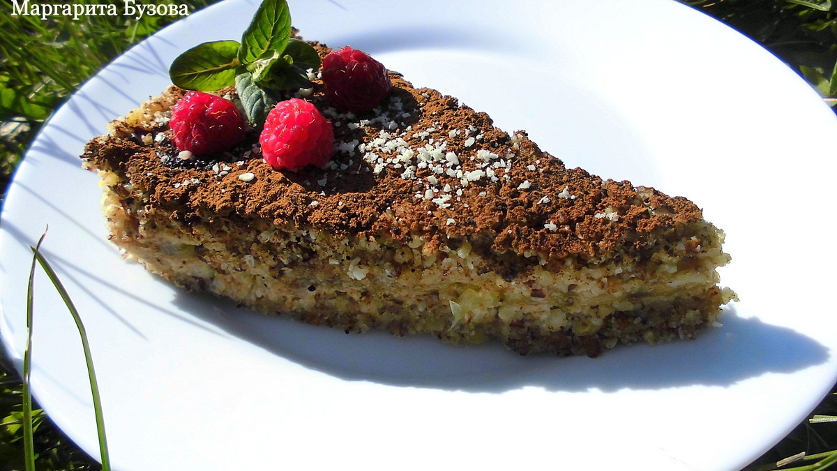 Постный торт «Прага» без выпечки