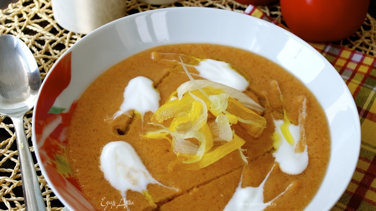 Холодный томатный суп-пюре