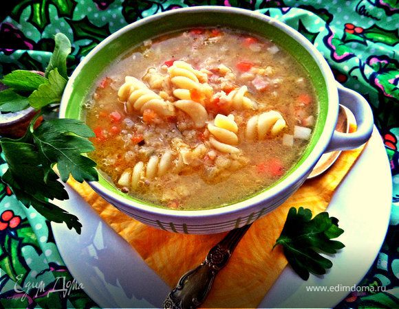 Чечевичная похлёбка с фузилли Чечевичная похлёбка с фузилли