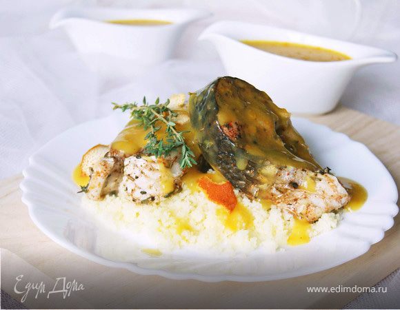 Кефаль под апельсиновый соусом