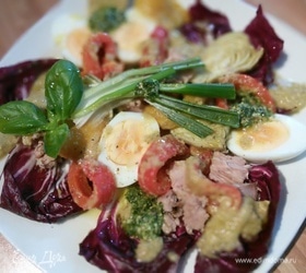 Французский яичный салат с тунцом
