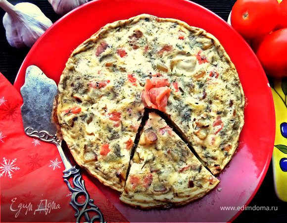 Испанский картофельный омлет с рыбкой