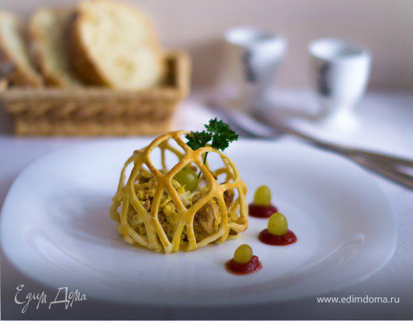 Любимый салат в хрустящей паутинке Любимый салат в хрустящей паутинке