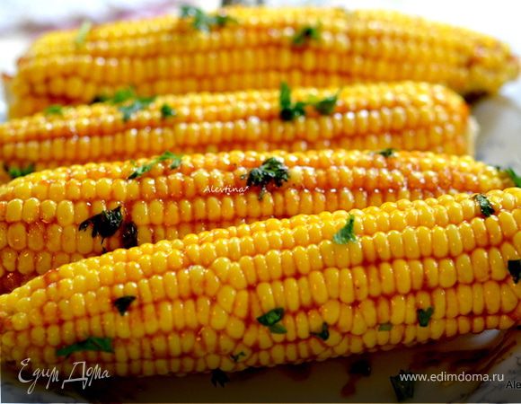Кукуруза с масличным барбекю соусом