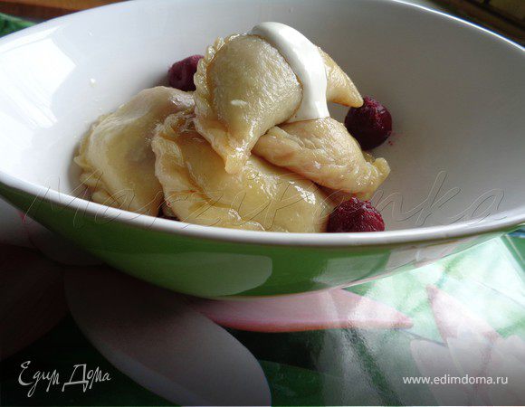 Вареники из заварного теста с вишней + МК по лепке "косичкой" Вареники из заварного теста с вишней + МК по лепке "косичкой"