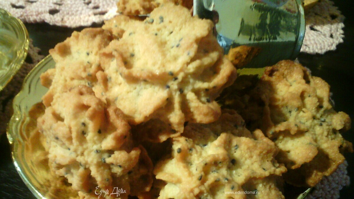 Миндально-маковое печенье к чаю
