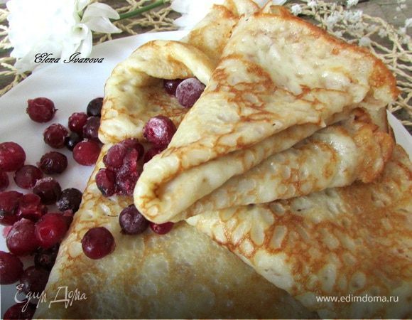 Блины на кокосовом молоке Блины на кокосовом молоке