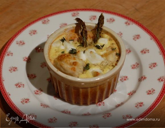 Тарталетки со спаржей, розмарином и сыром 