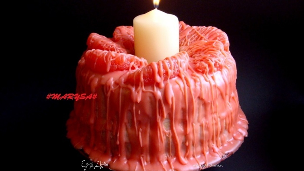 Блинный торт "Свеча"