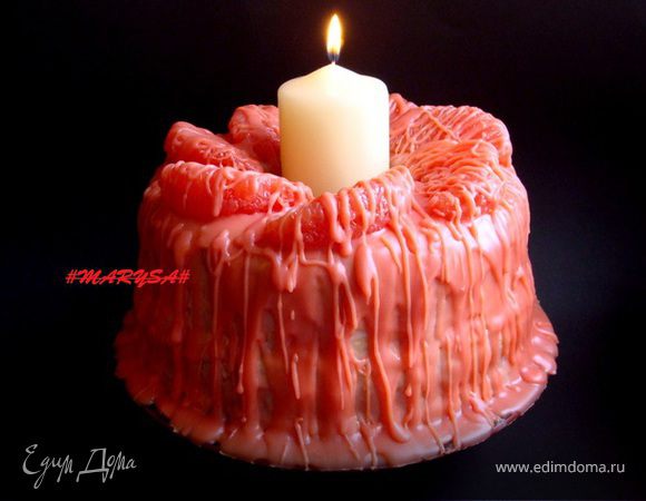 Блинный торт "Свеча" 