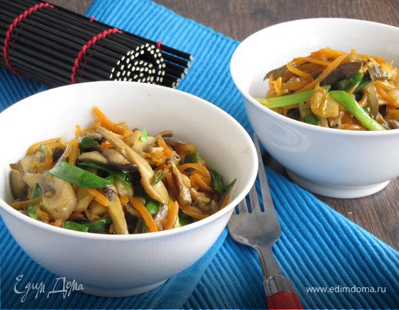 Стир-фрай из вешенок и моркови Стир-фрай из вешенок и моркови
