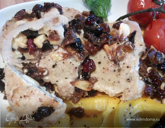 Свиные кармашки с сухофруктами и овощами Свиные кармашки с сухофруктами и овощами