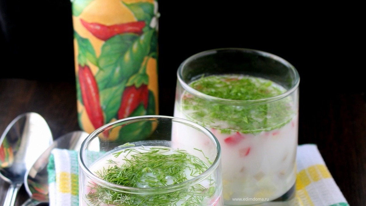 Холодный суп а-ля окрошка