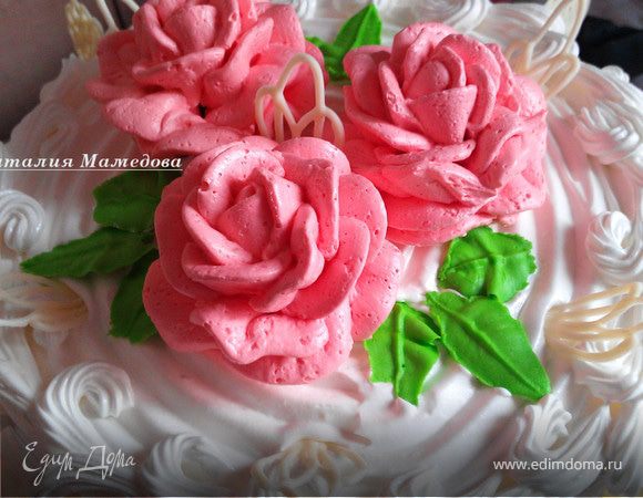 Масляно-белковый крем для оформления + МК "Кремовые розы"