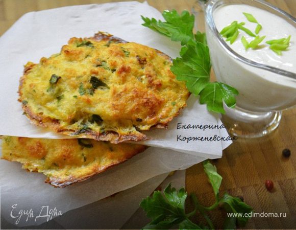 Рыбные оладушки с йогуртовым соусом