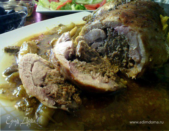 Фаршированное бедро индейки 