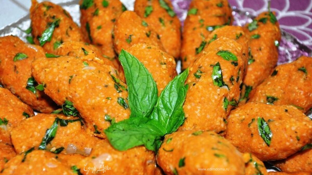 Котлеты из чечевицы (Mercimek köftesi)