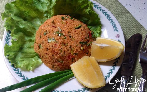 Рецепт Овощной салат с булгуром "Кысыр" (Kısır)