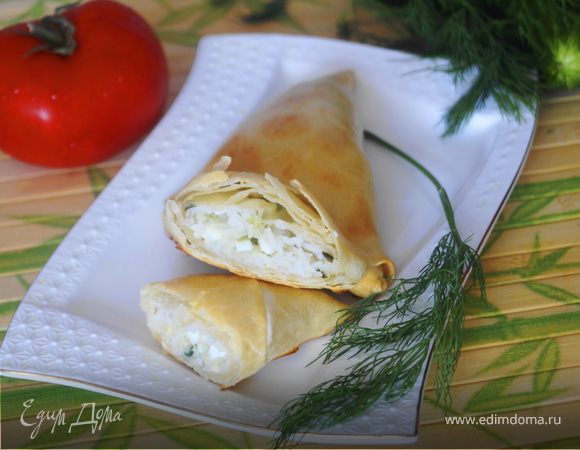 Слойки из теста фило с начинкой из риса Слойки из теста фило с начинкой из риса