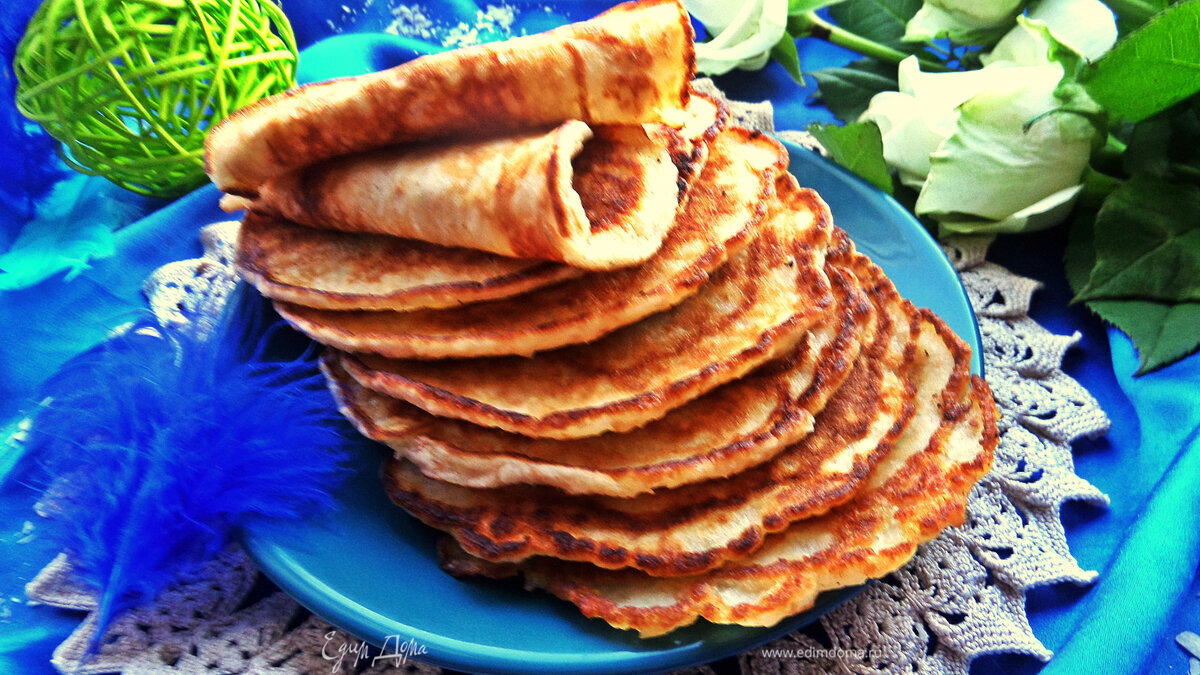 Блинчики с кокосом и отрубями