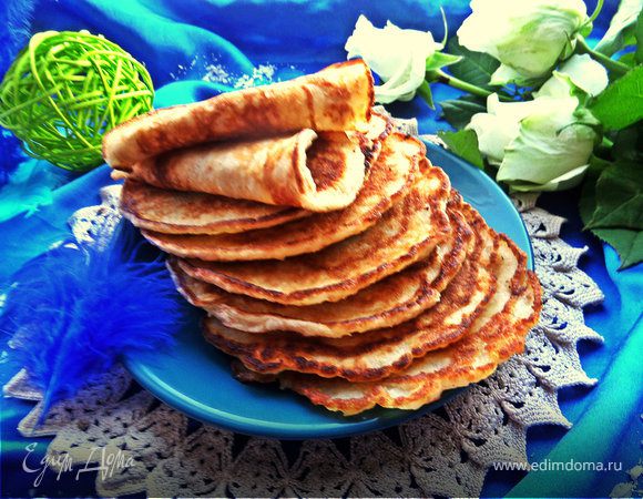 Блинчики с кокосом и отрубями Блинчики с кокосом и отрубями