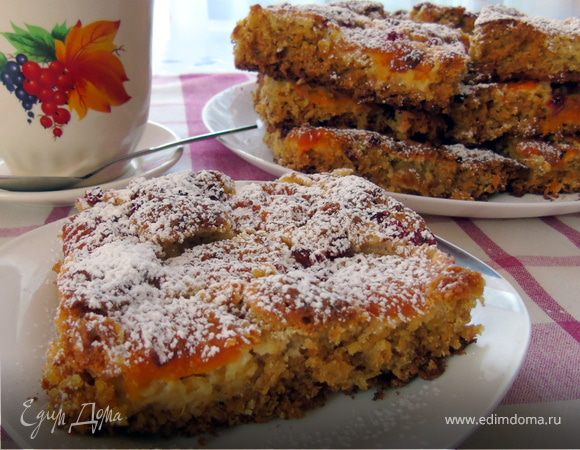 Овсяно-абрикосовый пирог Овсяно-абрикосовый пирог