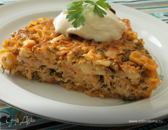 Запеканка с капустой и кабачками