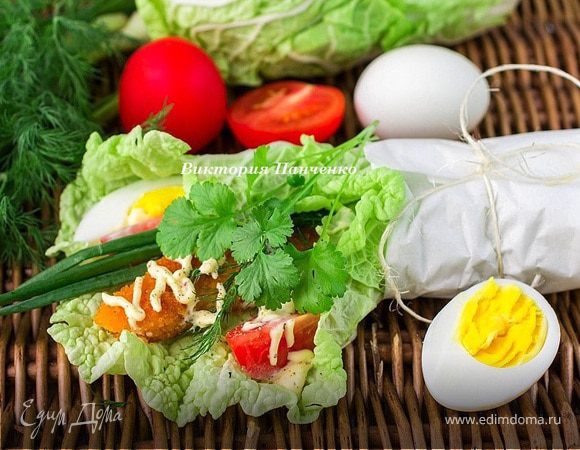 Рыба в листьях пекинской капусты